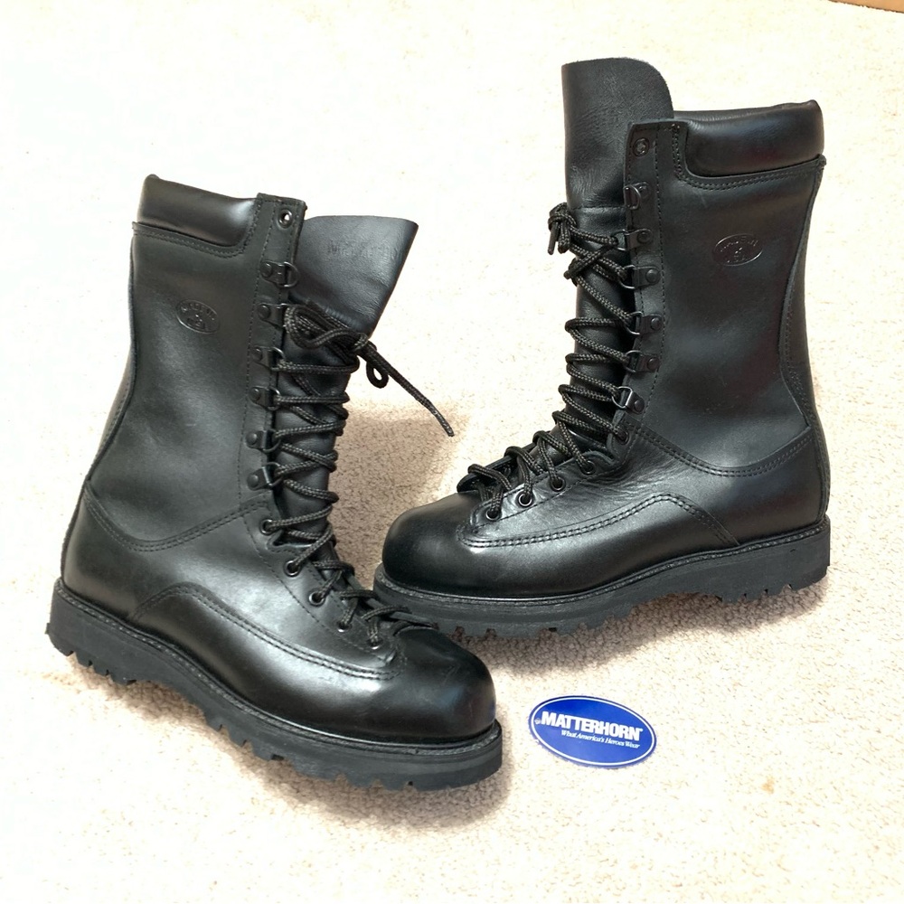 Matterhorn 1949 gore-Tex 10” black combat boots 200g Thinsulate Mens Sz 8.5